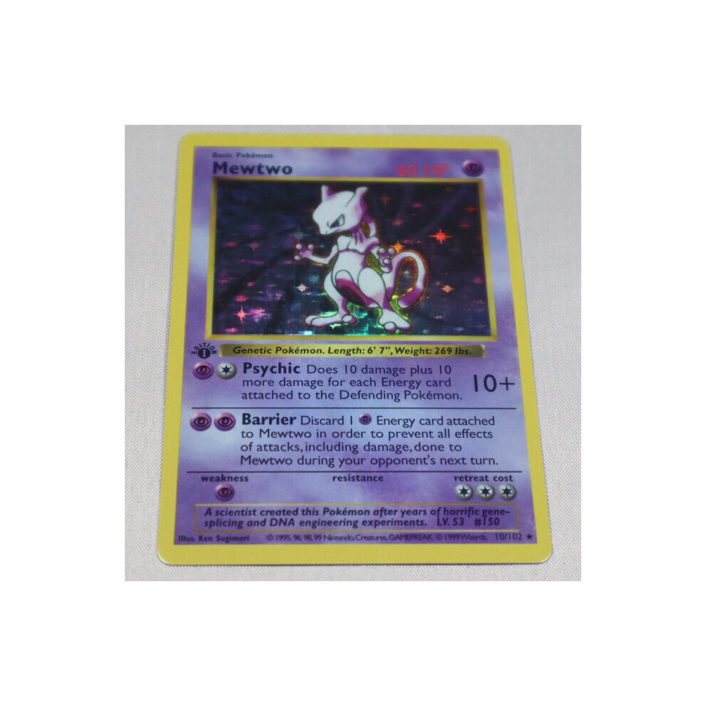 (Mewtwo BS 10-102) 1996 1st Edition Pokemon Foil Flash Cards Charizard Blastoise Venusaur