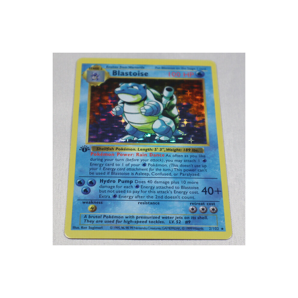 (Blastoise BS 2-102) 1996 1st Edition Pokemon Foil Flash Cards Charizard Blastoise Venusaur