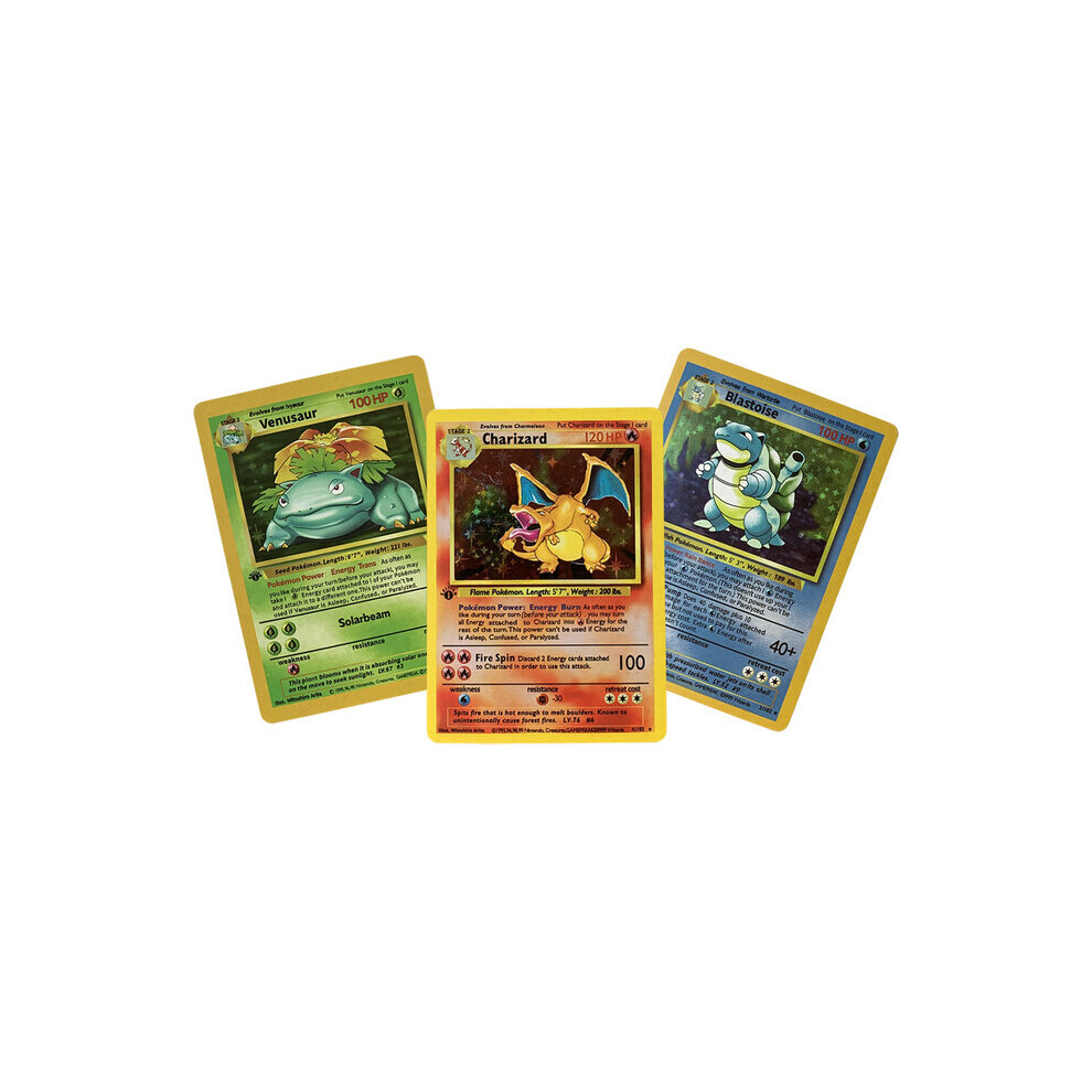 (English-3pcs) 3Pcs Pokemon 1996 Years English Cards PTCG Charizard Blastoise Venusaur