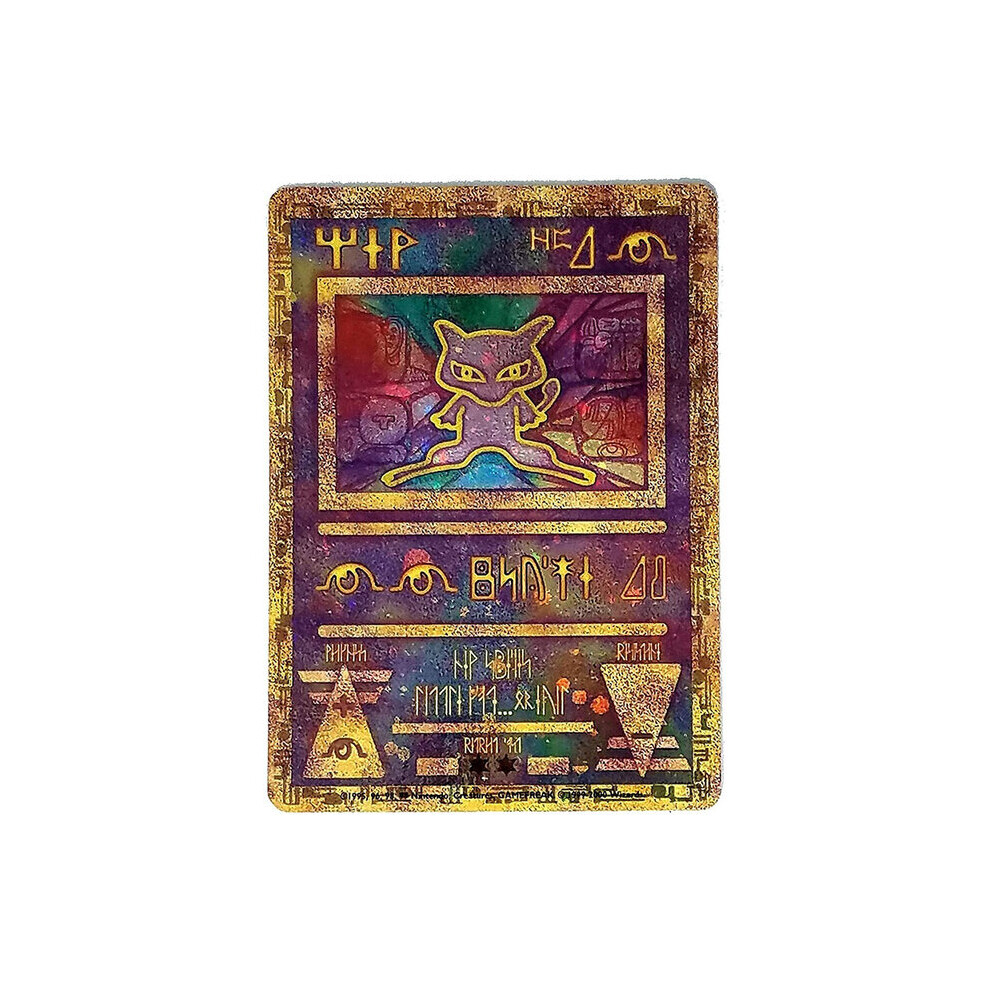 (pokemon gold card) Anime Pokemon Ancient Weries Gold Cards Collection Card - Ancient Mew