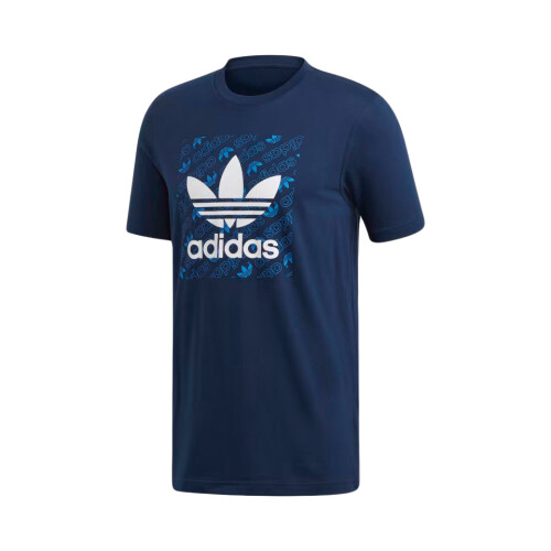Adidas (S) Adidas Men's Monogram Square ED7044 Tee Blue