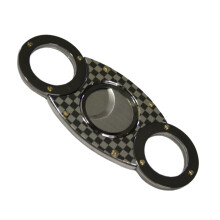 Carbon Effect Double Blade Cigar Cutter