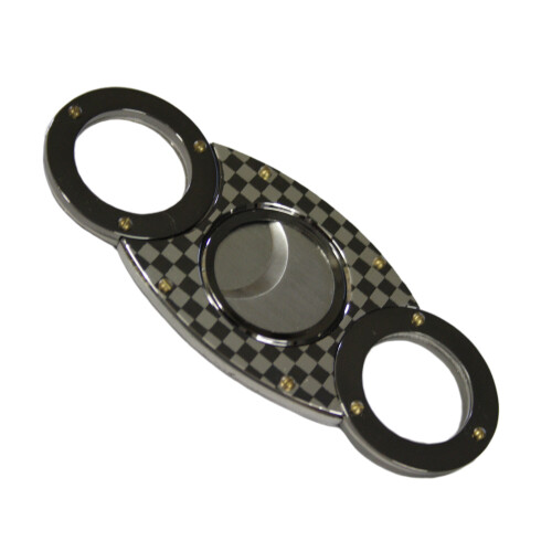 Carbon Effect Double Blade Cigar Cutter