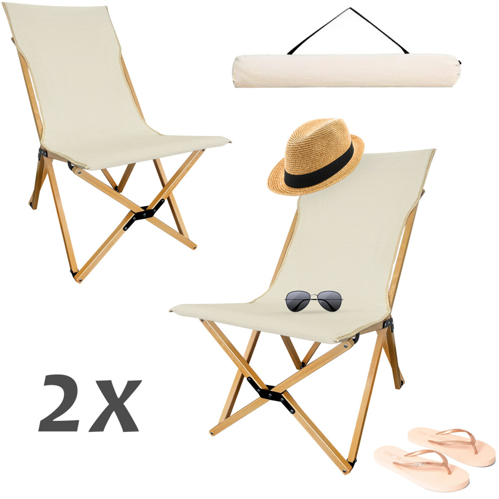 Denny Int Ltd (2) Portable Folding Camping Chair Bamboo Portable Ultralight Canvas Chair Not,Specified