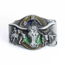 Enamel Bull Head Belt Buckle For Men Western Cowboy Punk Hip Hop Belt Buckle Belt Accessories