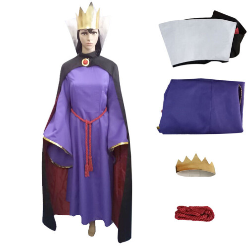 (2XL) White Evil Snow Queen Dress Outfit Adult Halloween Carnival Cosplay Set Costumes