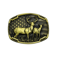 High Zinc Alloy Elk Belt Buckle Western Cowboy Style Retro Casual Unisex Belt Buckle Head Uneven And Wear Caused By Old Craftsmanship Are Normal Pheno