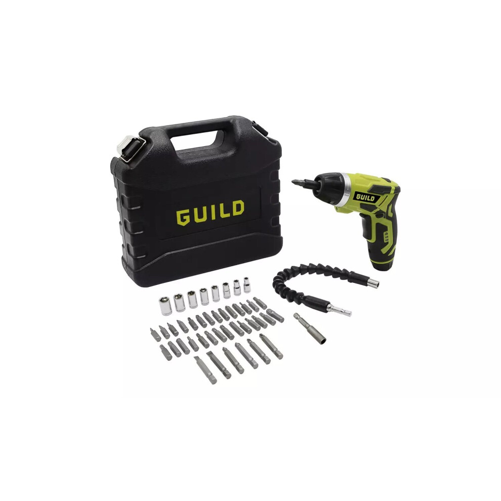 Guild Fast Charge Screwdriver & 45 Piece Accessories - 3.6V