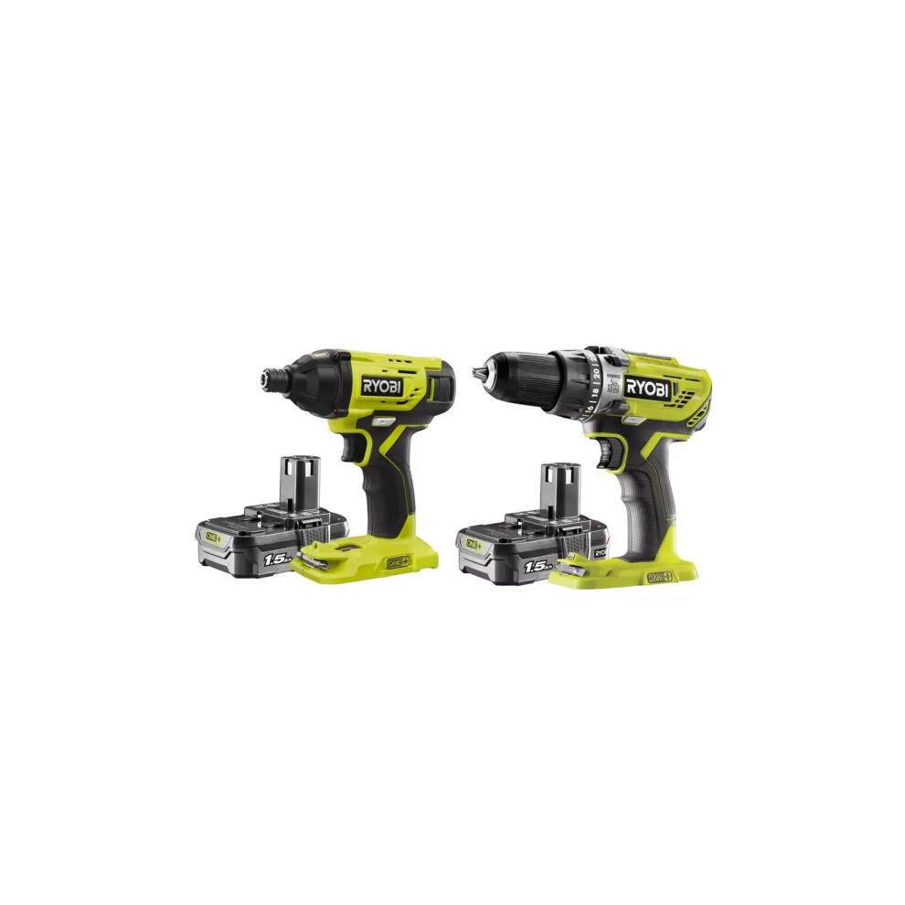 Ryobi R18PDID2-215S 18V ONE+ Cordless Drilling & Driving Starter Kit