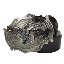Flying Eagle Animal Silver Metal Belt Buckle For Men With Leather Belt