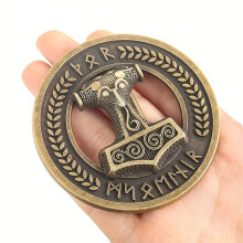 Vintage Viking Style Belt Buckle Nordic Viking Hammer Celtic Knot Totem Belt Buckle Punk Belt Buckle Belt Accessories