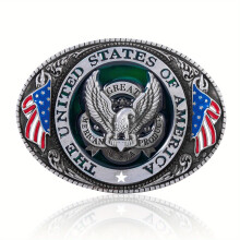 Eagle Flag Belt Buckle Mens Novelty Denim Buckle
