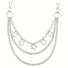 Pentagram layer Pant Chain Mens Waist Chain Y2K Jewelry For Party