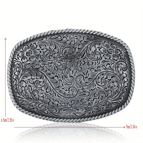 Vintage Pattern Western Cowboy Belt Buckle 2