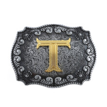 1pc Personality Casual LWestern Denim Letter T Belt Buckle