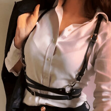 Adjustable Harness Belt Punk PU Leather Waistband Womens Suspenders For Music Dance Club