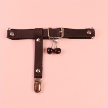 Cherry Pendant Garter Belt Punk Thigh Harness PU Leather Socks Suspender For Women