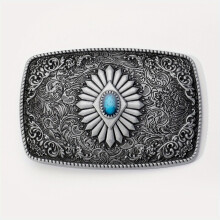 Western Carved Belt Buckle For Women & Men Vintage Jeans Accessories Cowboy Cowgirl Leather Belt Buckle Waistband Parts For DIY