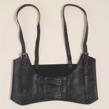 Y2K PU Leather Waist Belt Punk Corset Sexy Harness Gothic Body Belt For Party Costume Accessories