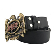 1pc Brass SLAYER Eagle Metal Belt Buckle Cowboy Belt Buckle With Leather Belt