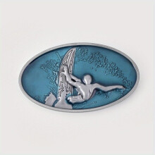 Surfing Oval Belt Buckle For Women & Men Vintage Jeans Accessories Leather Belt Buckle Waistband Parts For DIY