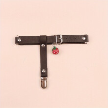 Strawberry Pendant Garter Belt Punk Thigh Harness PU Leather Socks Suspender For Women