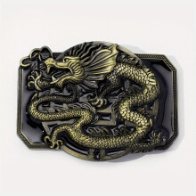 Western Dragon Belt Buckle For Women & Men Vintage Jeans Accessories Cowboy Cowgirl Leather Belt Buckle Waistband Parts For DIY