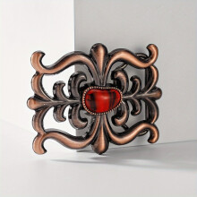 Geometric Hollow Out Belt Buckle Vintage Boho Cowboy Cowgirl Belt Accessories Leather Belt Buckle For DIY