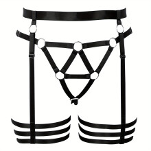 Sexy Hollow Out Garter Belt Punk Elastic Harness Garter Stockings Thigh Gothic Belt Fetish Body Cage Harness