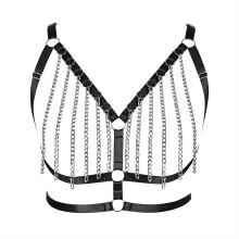 Sexy Body Harness Belt Bra Waistband Chain Fringer Hollow Out Chest Suspenders Belts Adjustable Harness For Women