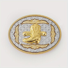 Golden Boot Oval Belt Buckle For Women & Men Western Jeans Accessories Leather Belt Buckle Waistband Parts For DIY