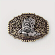 Vintage Boot Belt Buckle For Women & Men Western Jeans Accessories Leather Belt Buckle Waistband Parts For DIY