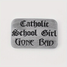 Gothic Letter Belt Buckle For Women & Men Jeans Accessories Leather Belt Buckle Waistband Parts For DIY