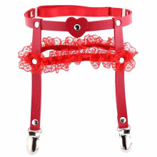 Sexy Bohemian Lace Thigh Belt Braided Lace Elastic Chain Leather Belts Love Heart Shaped Garter Belt Harness Belt Wedding Dress Accessories