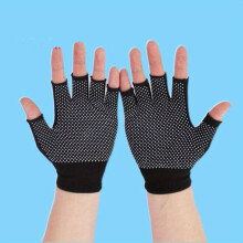 1pair Anti Slip Breathable Ultra Thin Sweat Absorbing Fingerless Finger Gloves For Outdoor Cycling And Driving