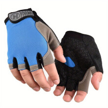 1pair Mens And Womens Riding Gloves Mountain Bike Gloves Breathable Shock Absorbing Bike Gloves With 5mm Padding