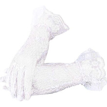 Short Lace Gloves Thin Breathable Floral Gloves Wedding Bridal Gloves For Dress Decoration