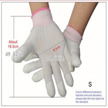 12Pairs Dozen Nylon PU Finger Coated Gloves Glove Anti static Gloves Clean Knitted Gloves