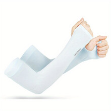 1 Pair Womens Ice Sleeve Sunscreen Outdoor Cycling UV Protection Sleeve Solid Sports Driving Sleeve