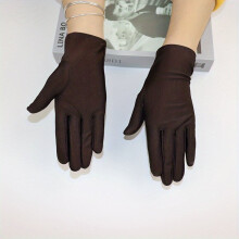 Bright Satin Solid Gloves Casual Sunscreen Driving Cycling Gloves Short Costume Prom Party Gloves For Women