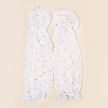 1 Pair Printed Extended Arm Sleeves Long Fingerless Gloves Summer Sunscreen Gloves