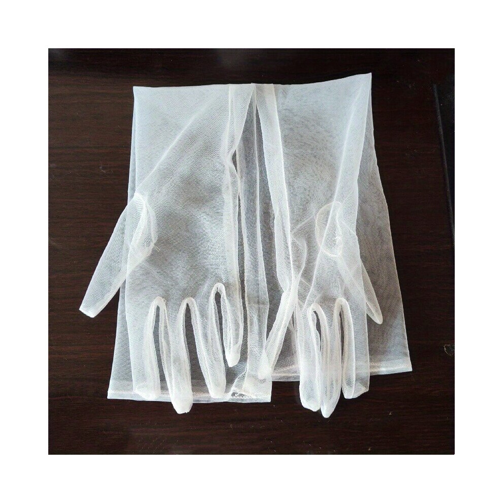 Mesh Thin Gloves Thin Breathable Long Bridal Wedding Gloves Evening Gloves For Women