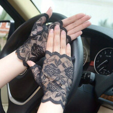 Half Finger Short Lace Gloves Fingerless Breathable Floral Gloves Bridal Wedding Gloves Women Dress Accessories For Party Prom