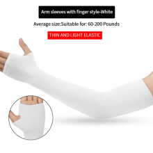 Summer Sunscreen Sleeve Solid Elasticity Cycling Fingerless Fishing Ice Sleeve For Women & Men