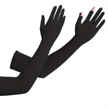 1 Pair Mesh Breathable Long Gloves Solid Sunscreen Casual Gloves Cycling Sports Gloves Accessories