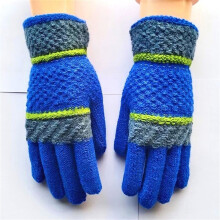 Printed Knitted Gloves Winter Women Vintage Warm Wool Gloves 1pair