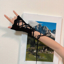 Solid Fingerless Sleeves Crimping Elasticity Sleeves Casual Outdoor For Women
