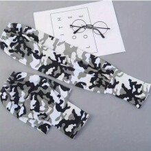 1 Pair Camouflage Ice Silk Sleeves Summer Sunproof Casual Elastic Sleeves UV Protection Thin Breathable Loose Sleeves