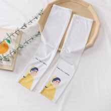 Cartoon Girl Print Ice Sleeves Outdoor Driving Gloves Elastic Breathable Sunscreen UV Protection Long Sleeves For Women