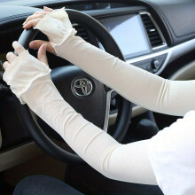 Long Cooling Breathable Absorb Sweat Gloves Running Driving Outdoor Sports Summer Arm Sun Protection Sleeves For Women